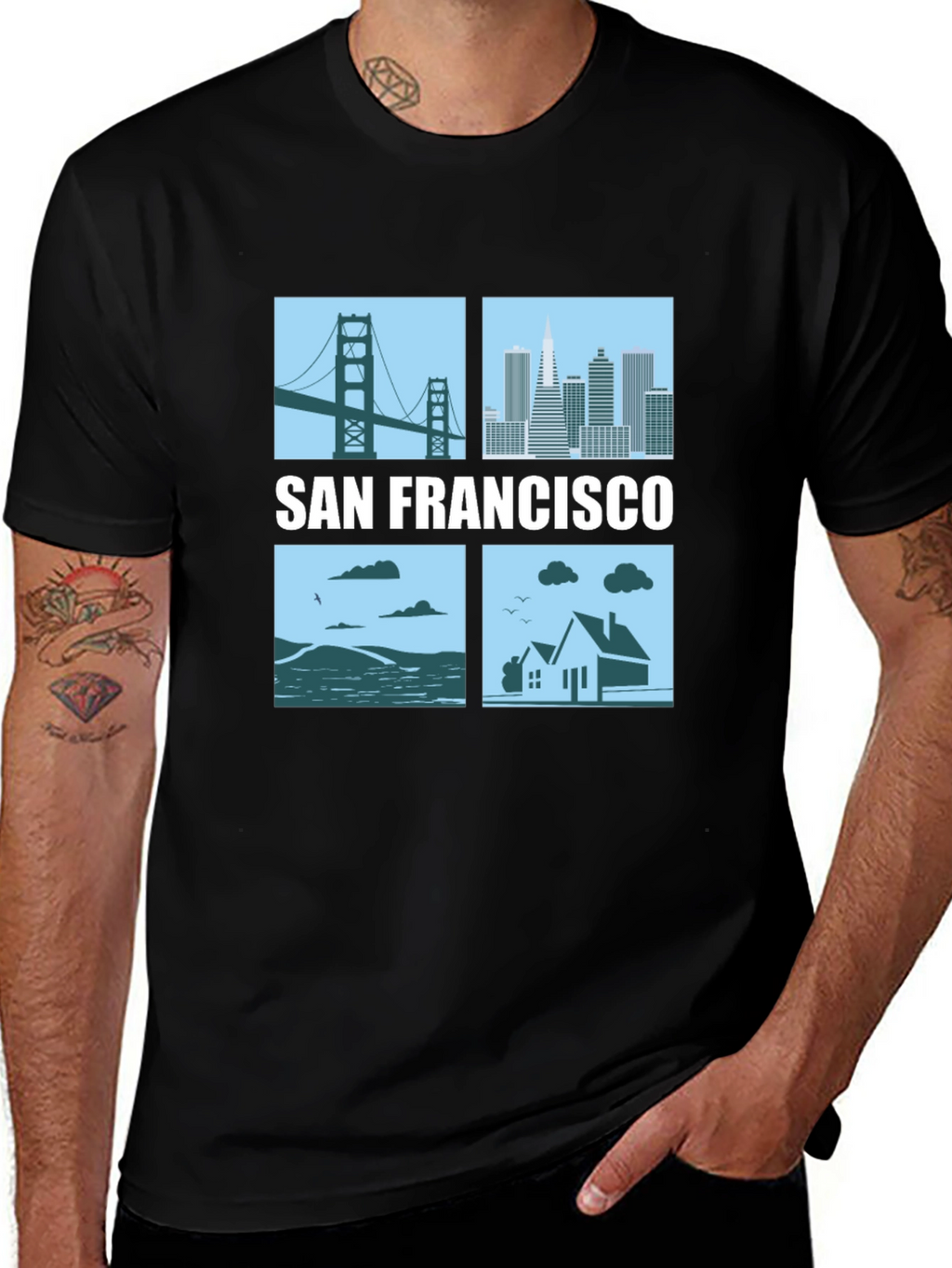 San Francisco Cityscape Graphic T-Shirt