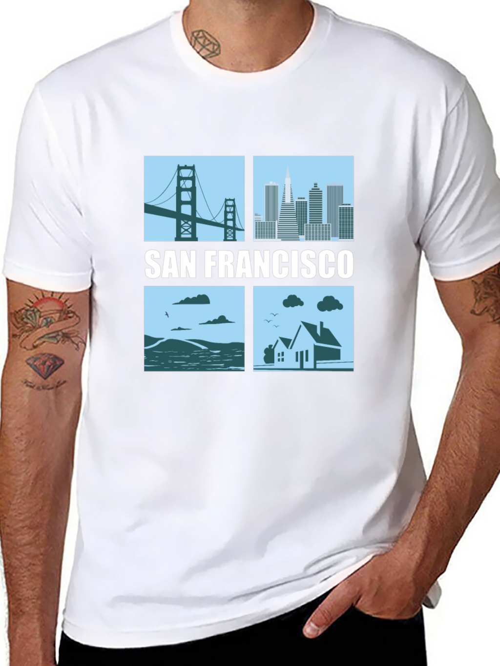 San Francisco Cityscape Graphic T-Shirt