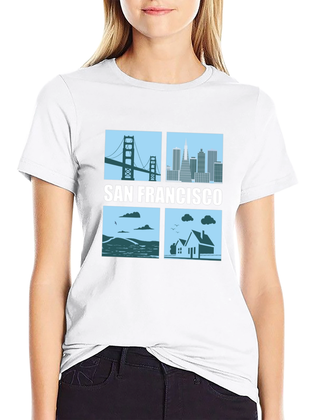San Francisco Cityscape Graphic T-Shirt