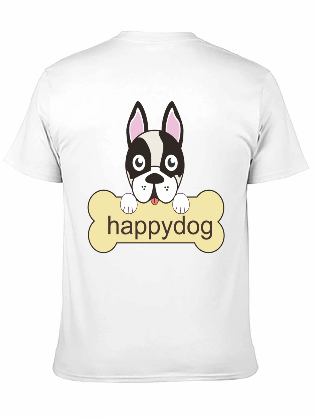 Happy Dog Black Graphic T-Shirt