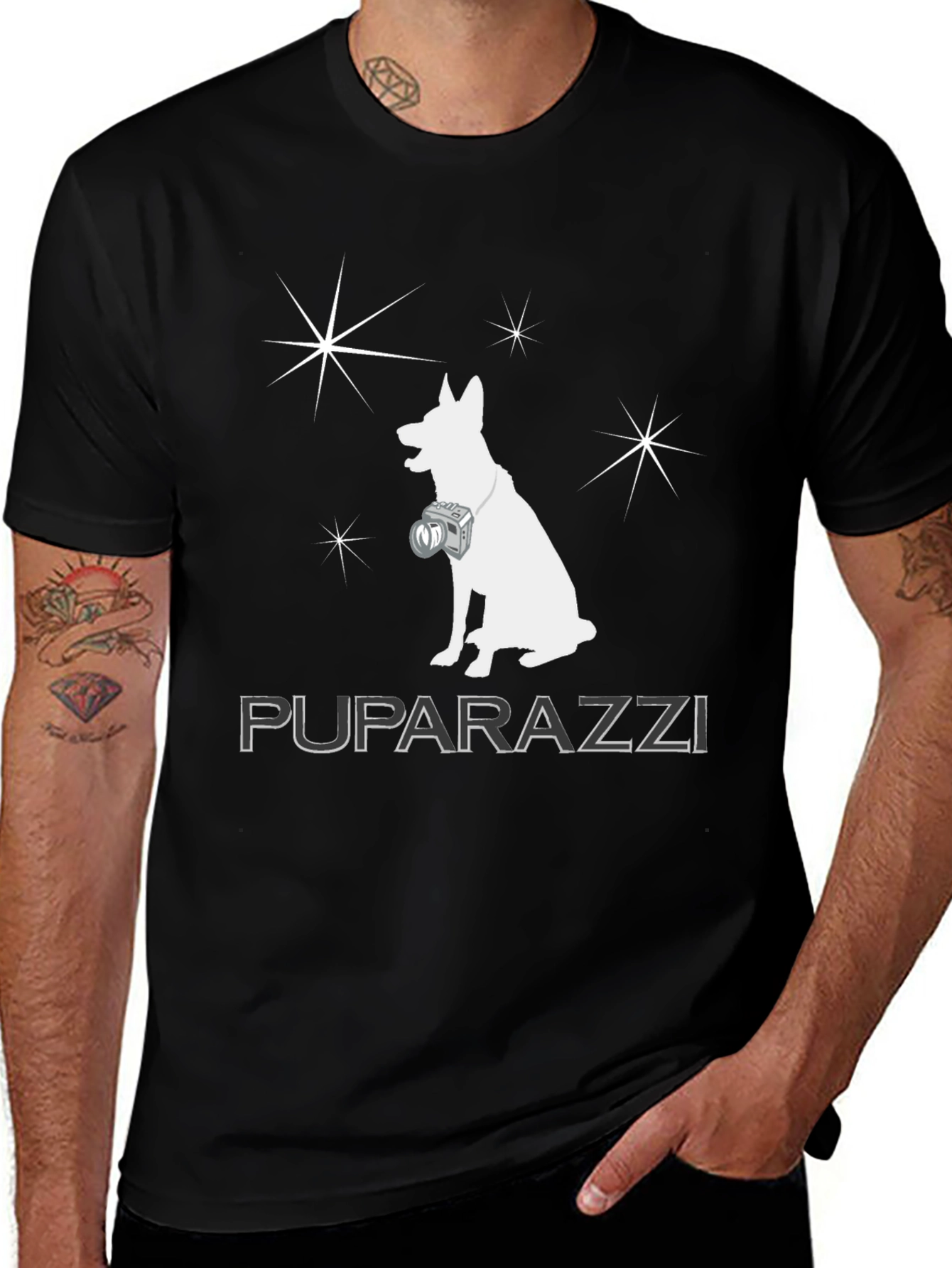 PUPARAZZI Dog Photographer Graphic T-Shirt