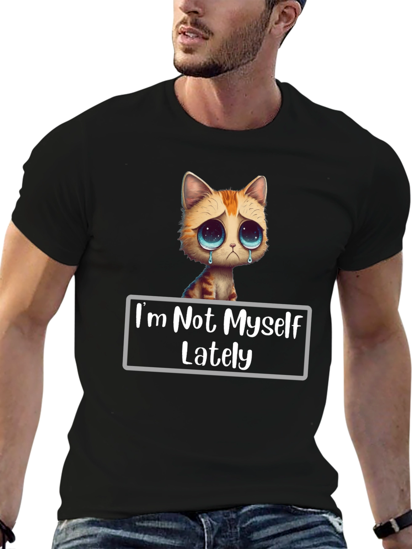 Sad Cat T-Shirt - Im Not Myself Lately