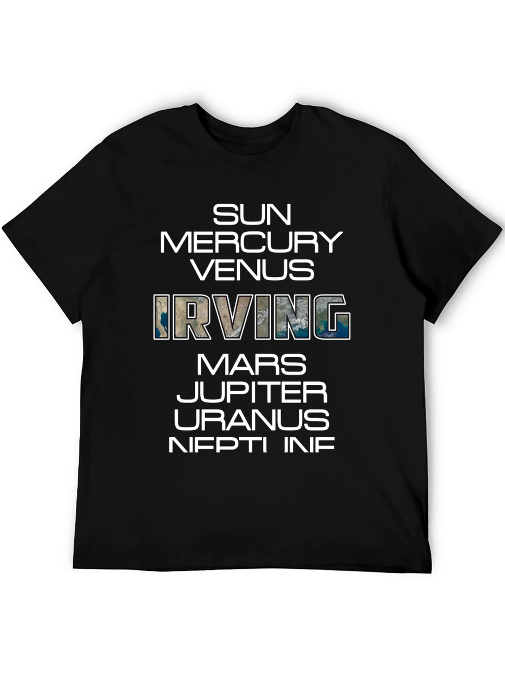 Planets & Irving Graphic Black T-Shirt