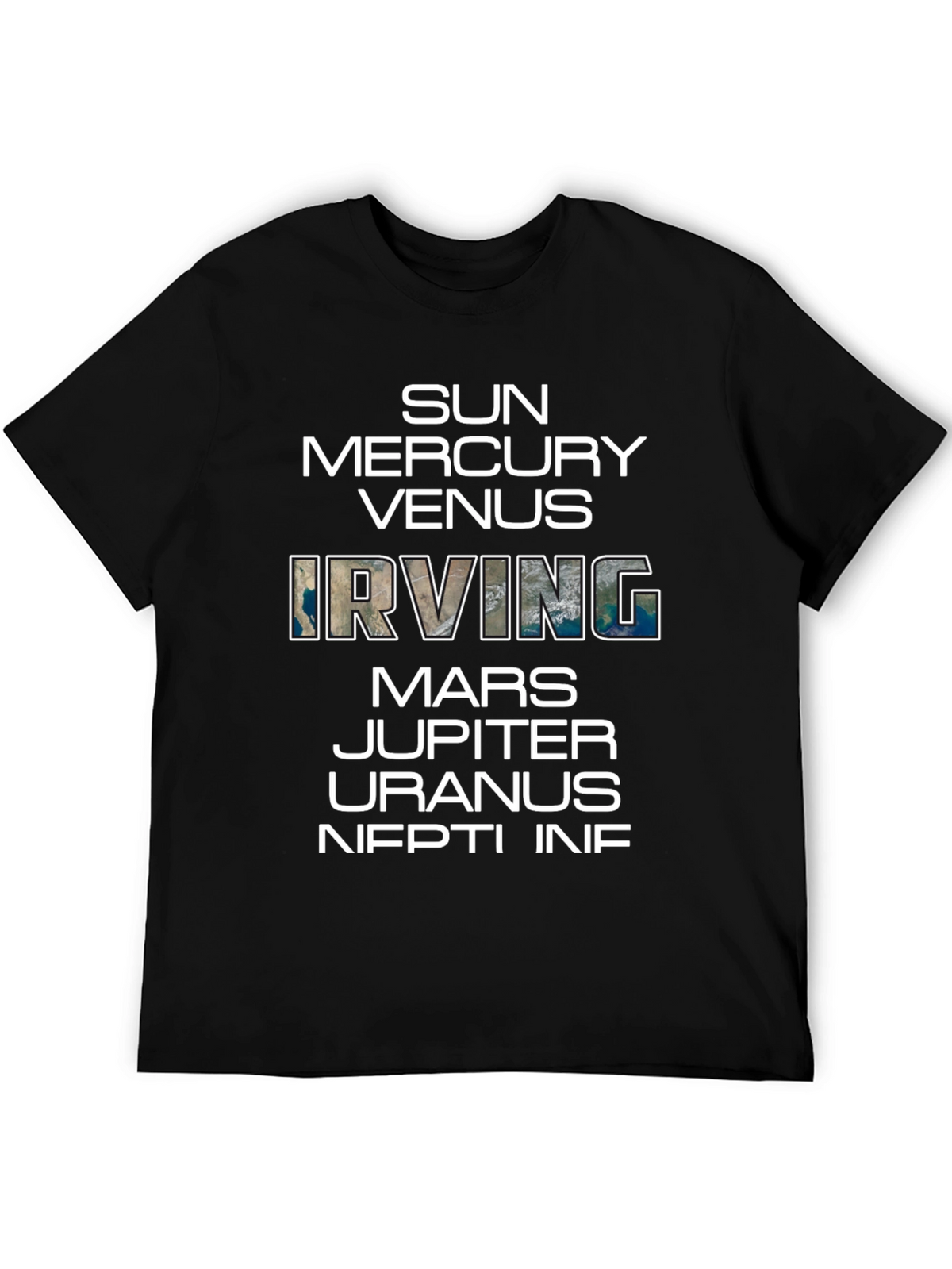 Planets & Irving Graphic Black T-Shirt