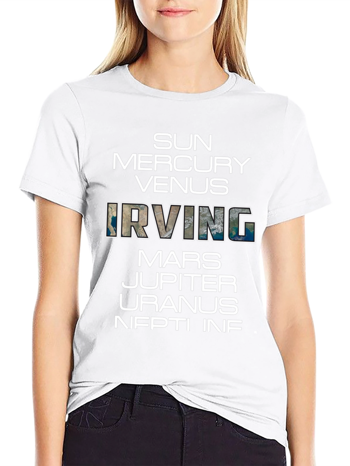 Planets & Irving Graphic Black T-Shirt