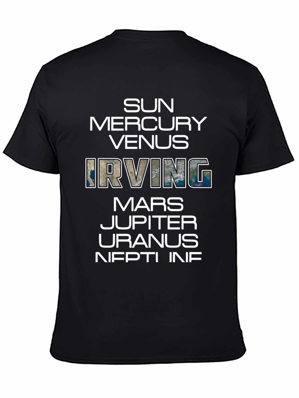 Planets & Irving Graphic Black T-Shirt