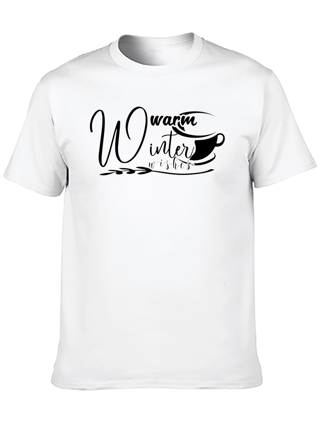 Warm Winter Wishes Black Graphic Tee