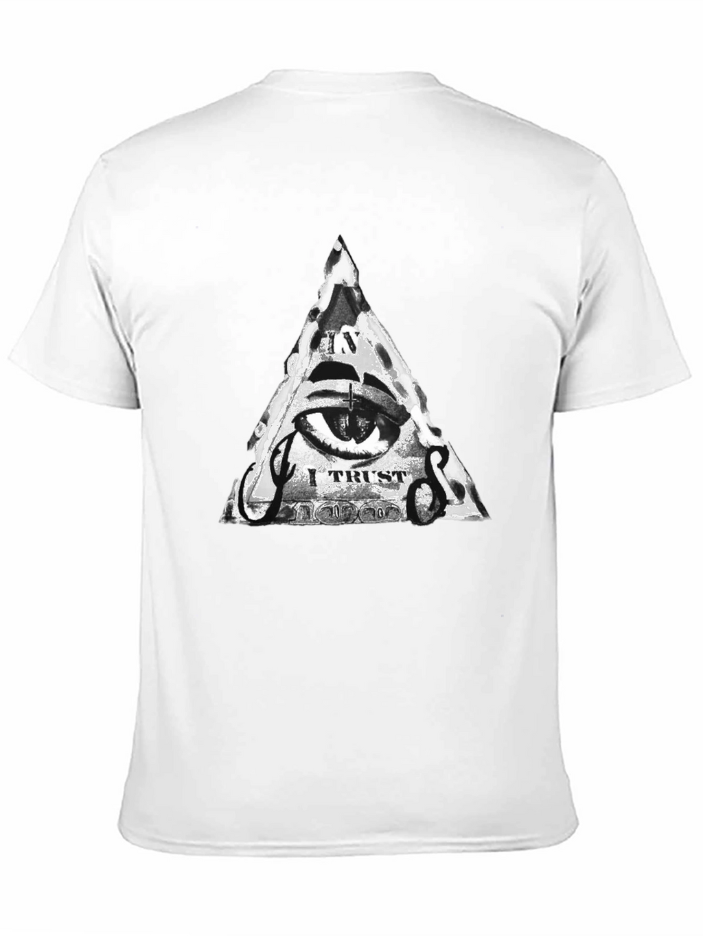 Mens Black T-Shirt with Illuminati Eye Graphic