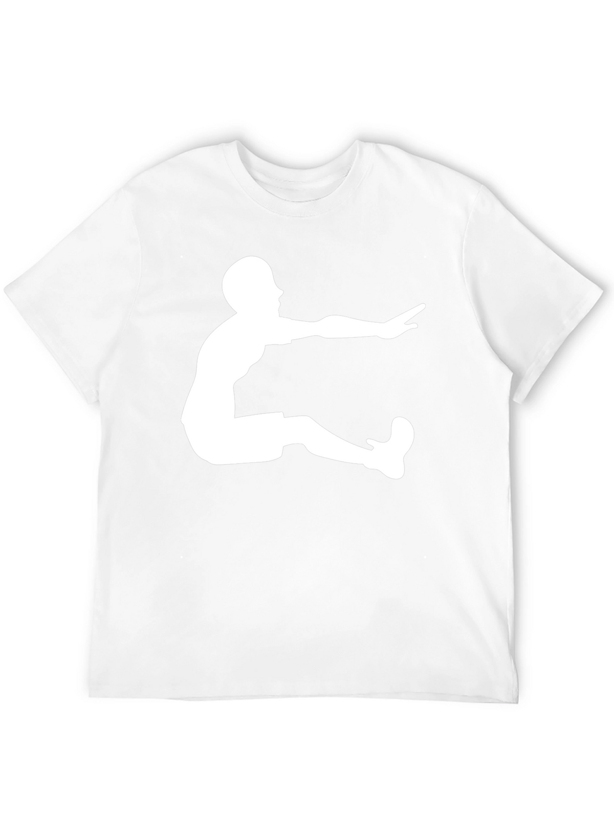 Long Jump Graphic Tee - Black Cotton T-Shirt