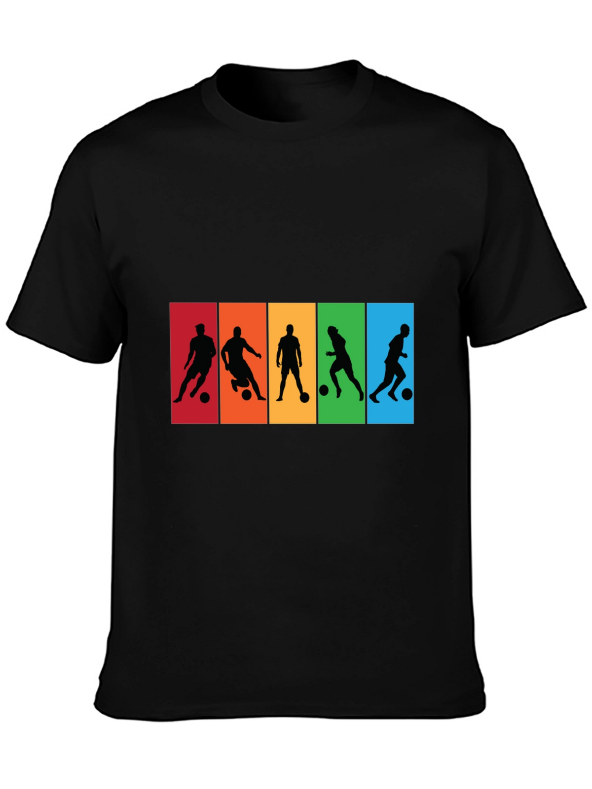 Soccer Player Silhouette Graphic T-Shirt