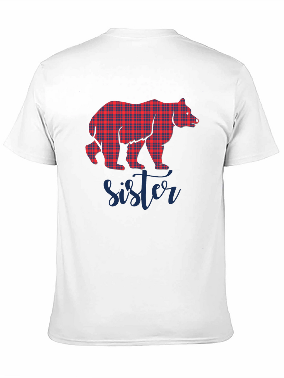 Sister Bear Plaid Graphic Tee