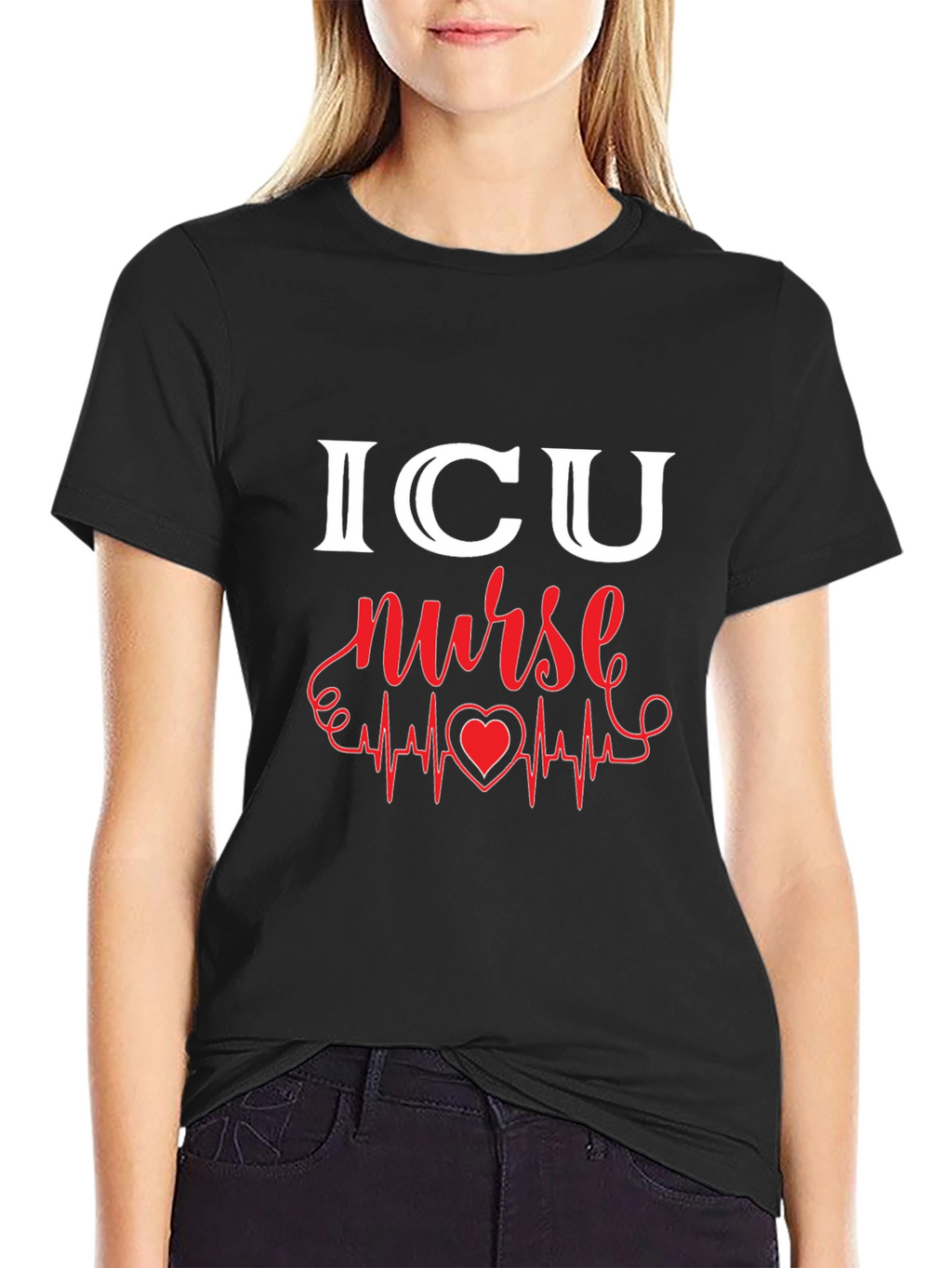 ICU Nurse Heartbeat Graphic Tee