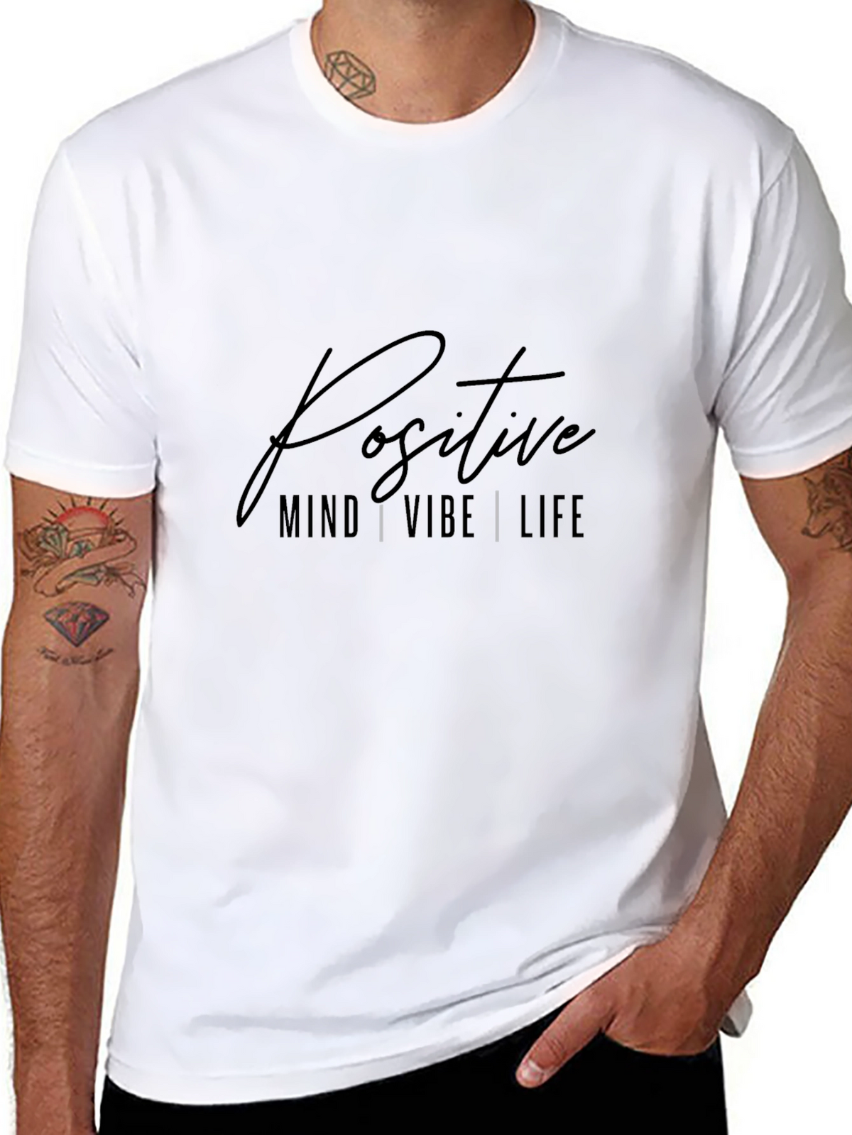 Positive Mind Vibe Life Graphic Tee