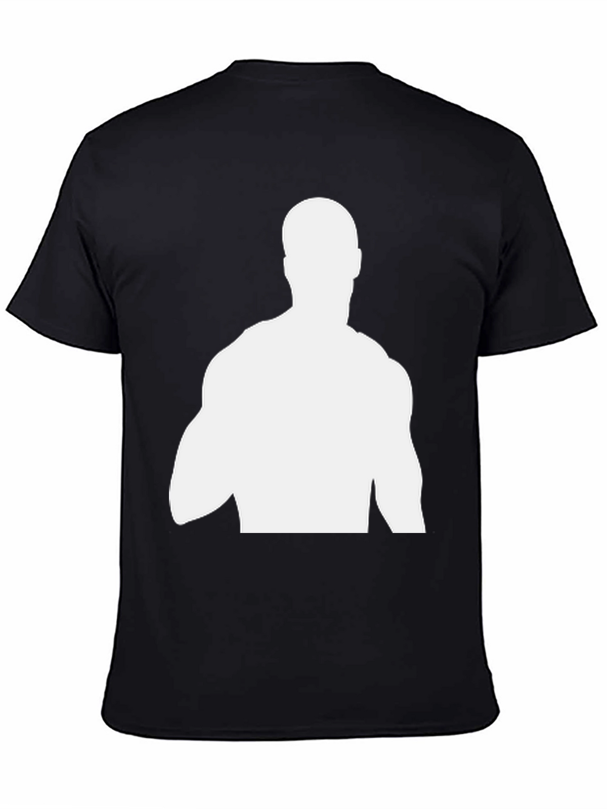 Silhouette Graphic Tee - Black Cotton Blend Casual Shirt