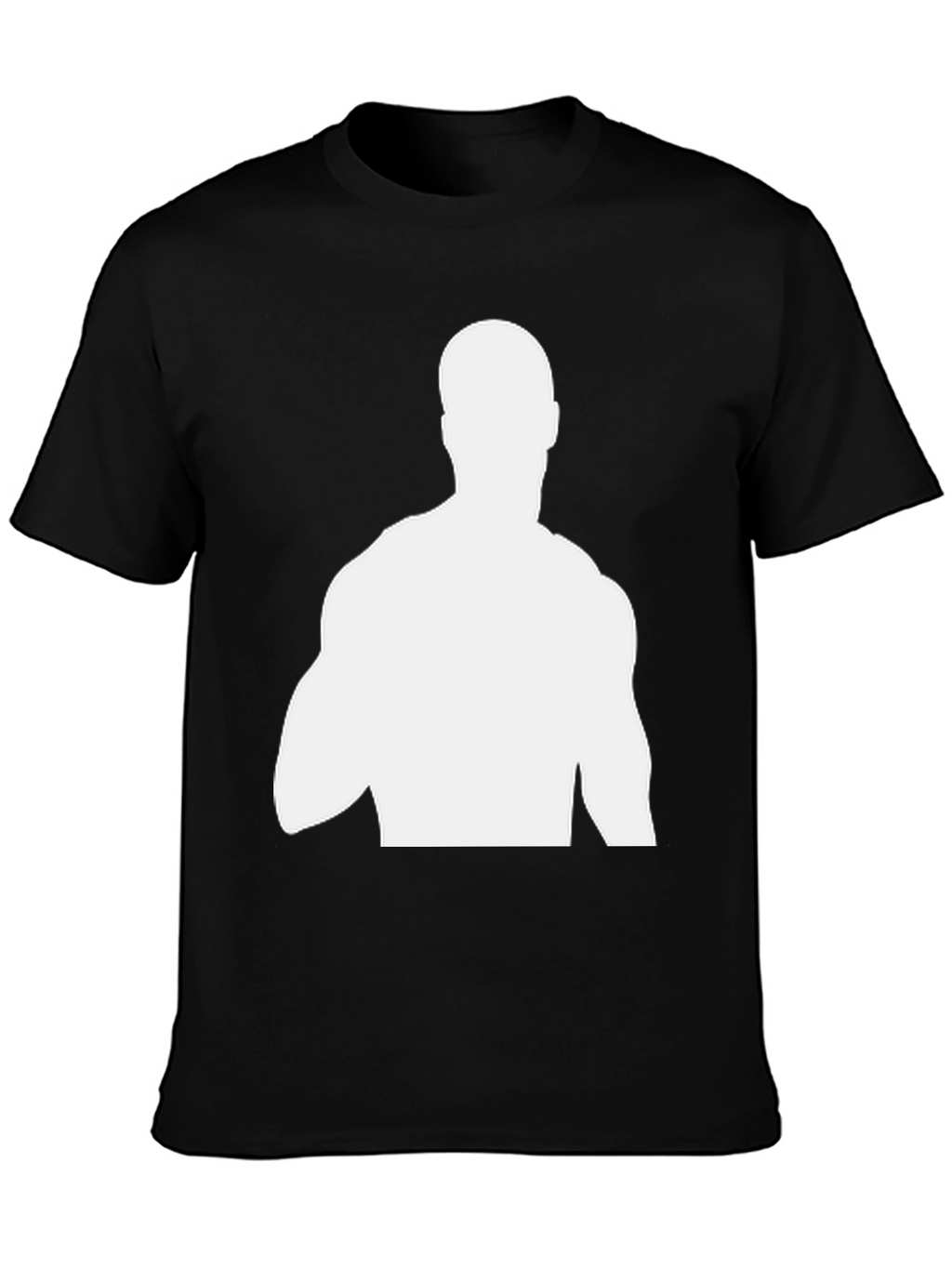Silhouette Graphic Tee - Black Cotton Blend Casual Shirt