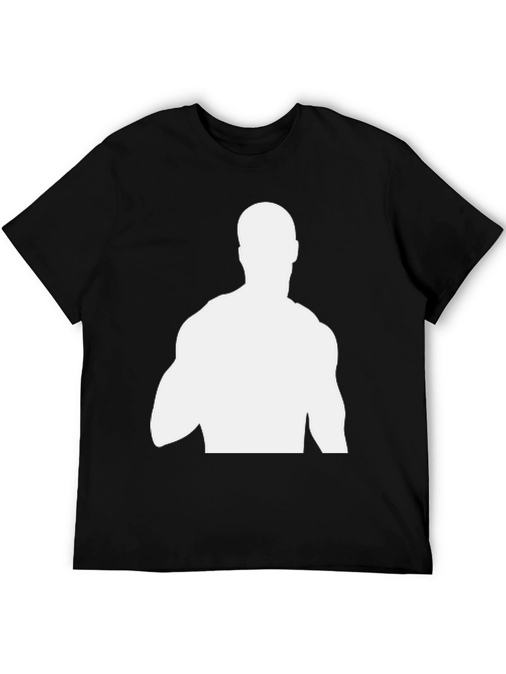 Silhouette Graphic Tee - Black Cotton Blend Casual Shirt