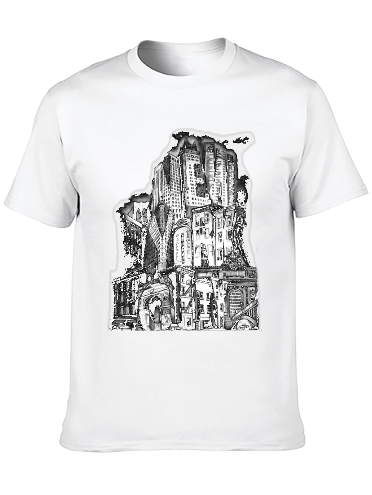 Cityscape Graphic Tee - Urban Style Black T-Shirt
