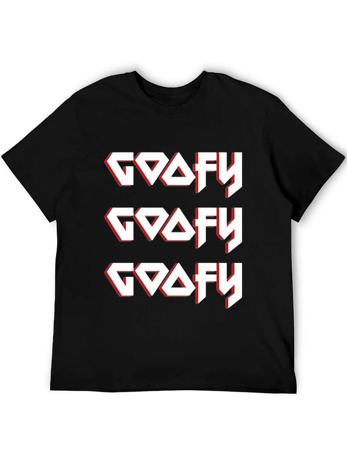 Goofy Graphic Tee - Black Cotton T-Shirt