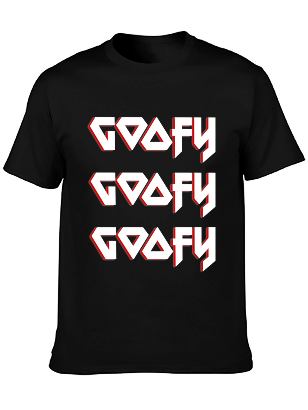 Goofy Graphic Tee - Black Cotton T-Shirt