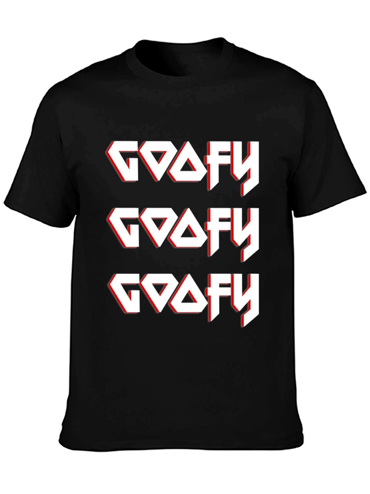 Goofy Graphic Tee - Black Cotton T-Shirt