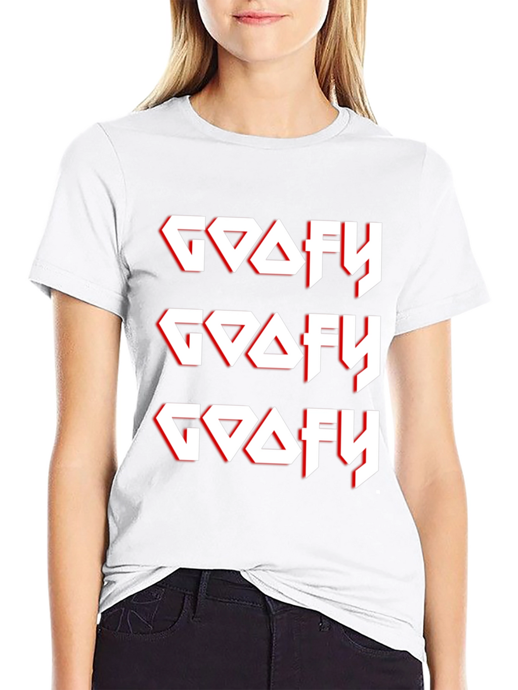 Goofy Graphic Tee - Black Cotton T-Shirt