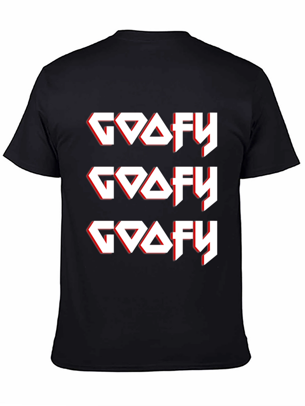 Goofy Graphic Tee - Black Cotton T-Shirt