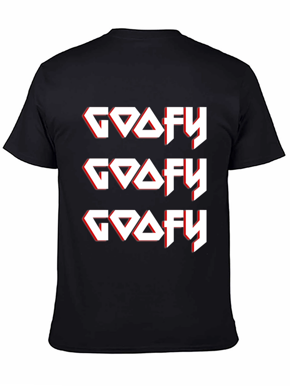 Goofy Graphic Tee - Black Cotton T-Shirt