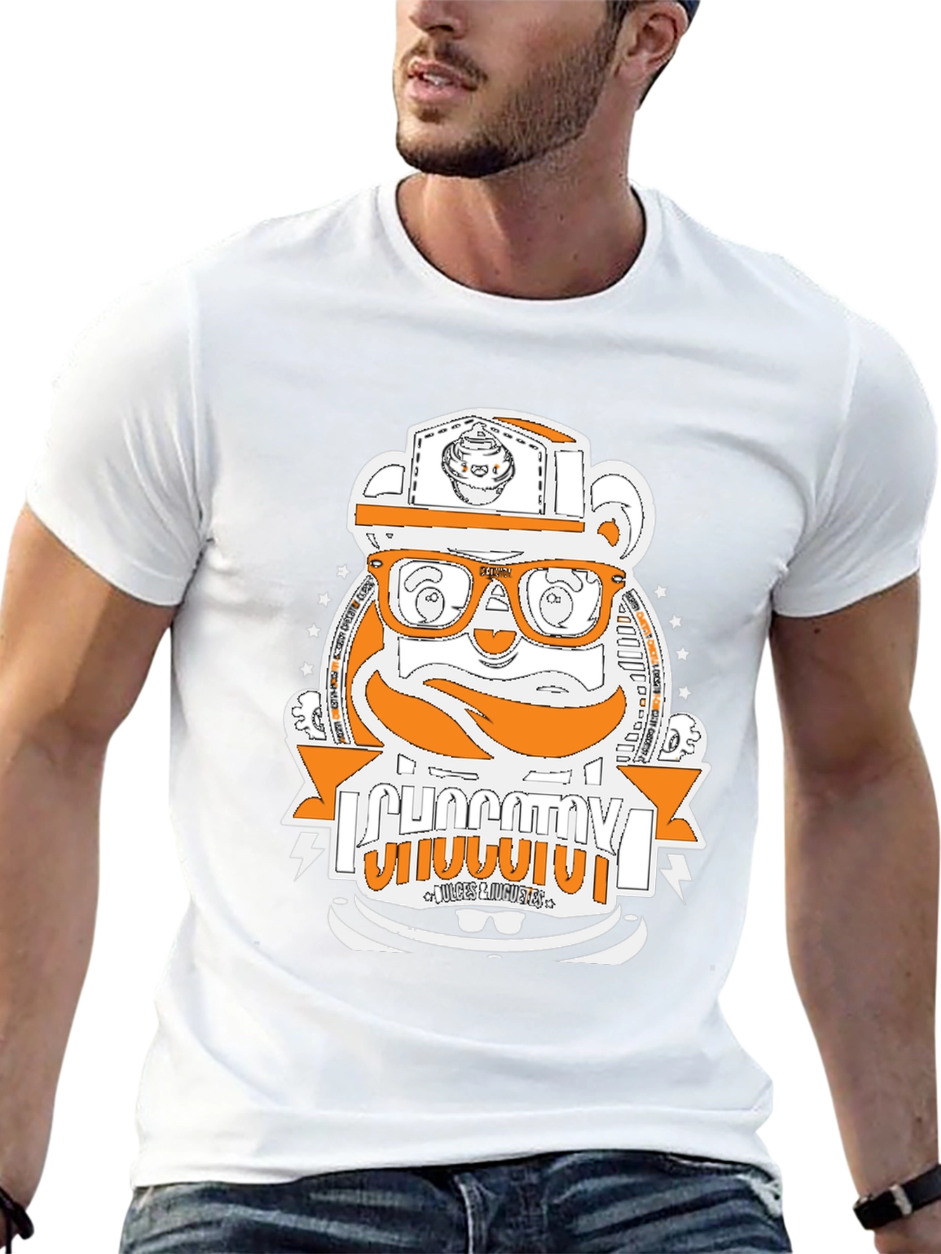Hipster Bear Graphic T-Shirt - Unique Design