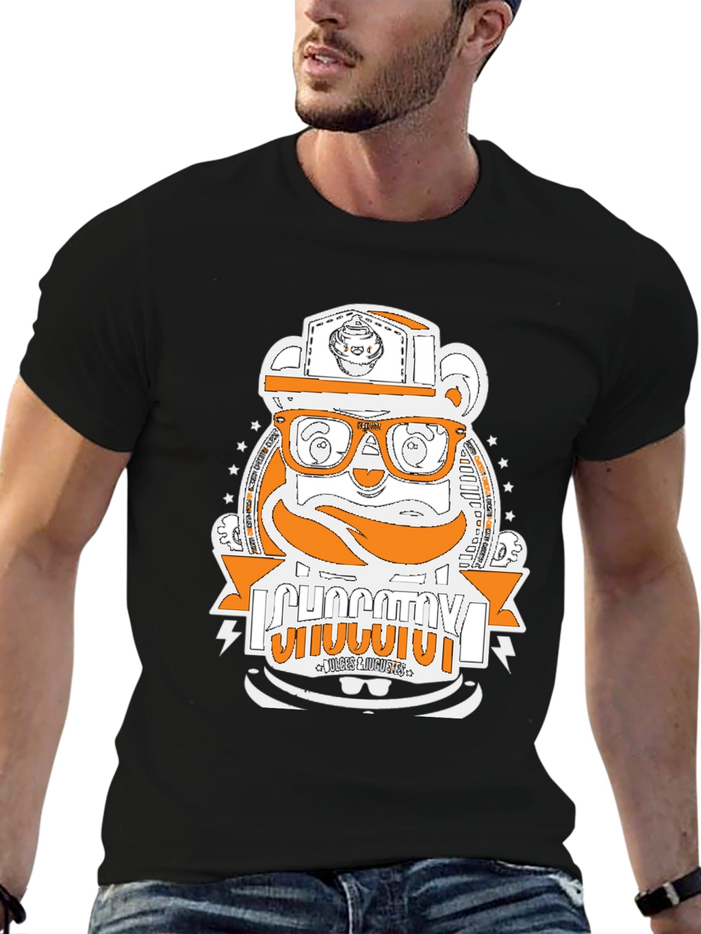 Hipster Bear Graphic T-Shirt - Unique Design