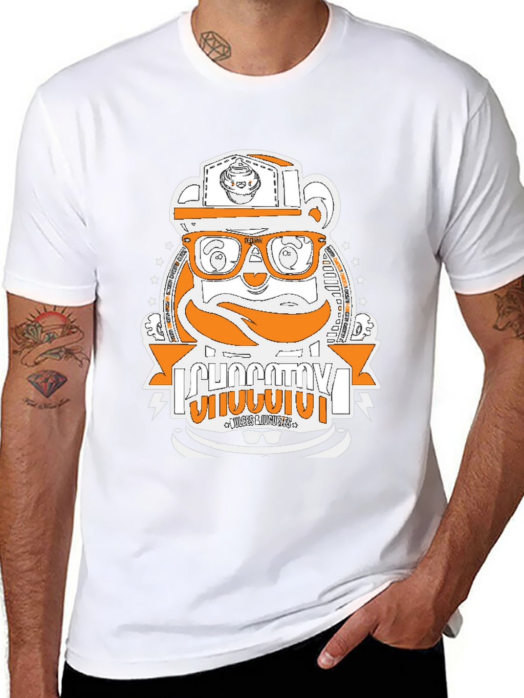 Hipster Bear Graphic T-Shirt - Unique Design