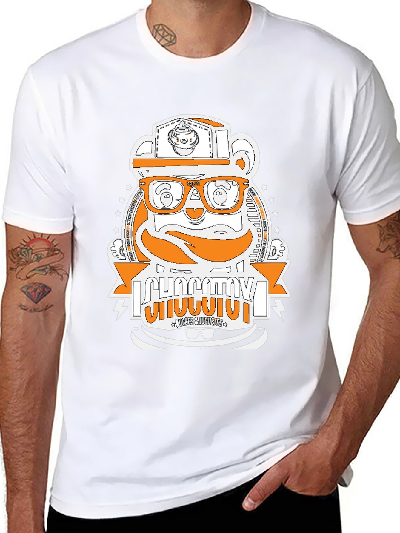 Hipster Bear Graphic T-Shirt - Unique Design
