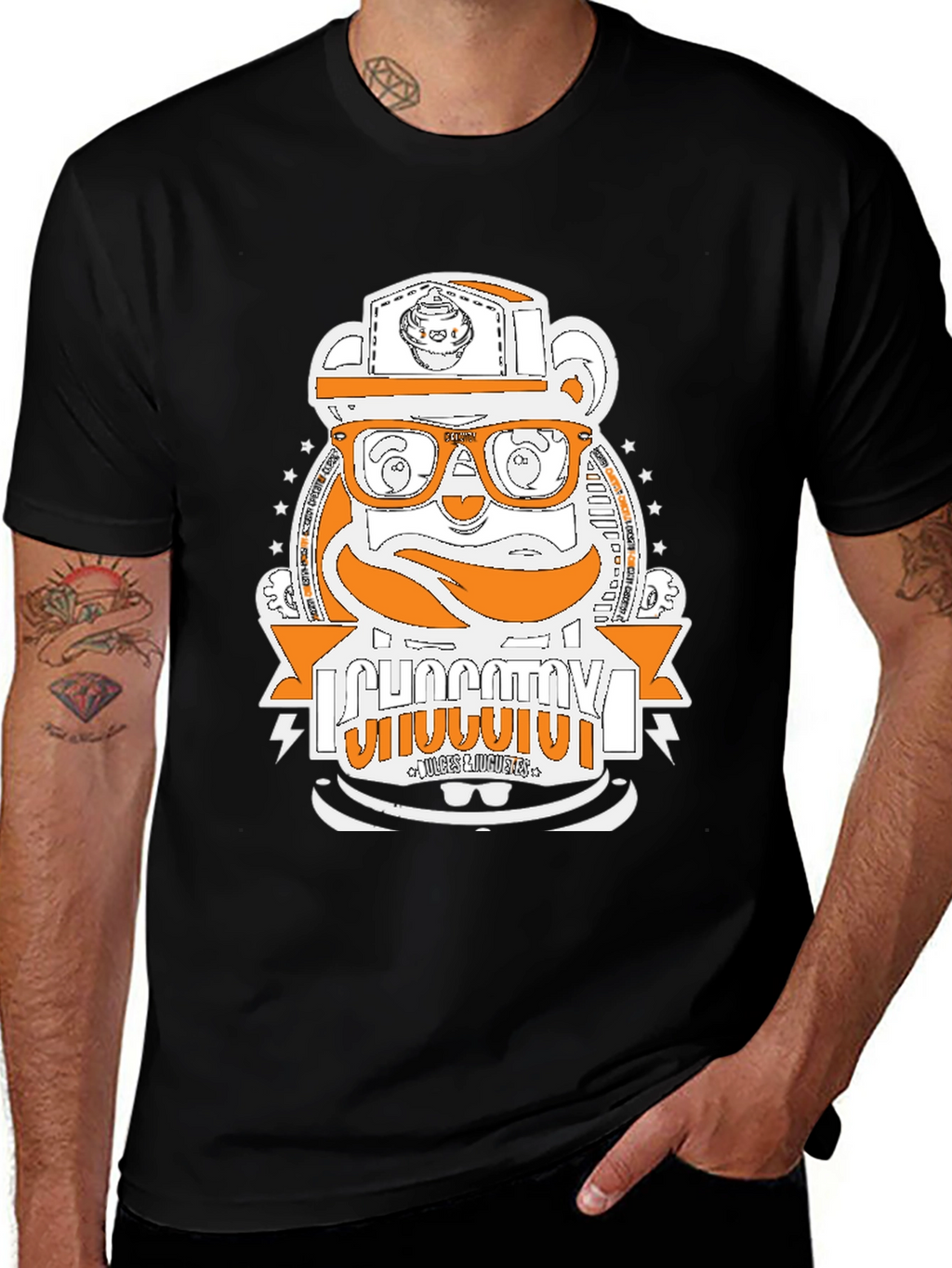 Hipster Bear Graphic T-Shirt - Unique Design