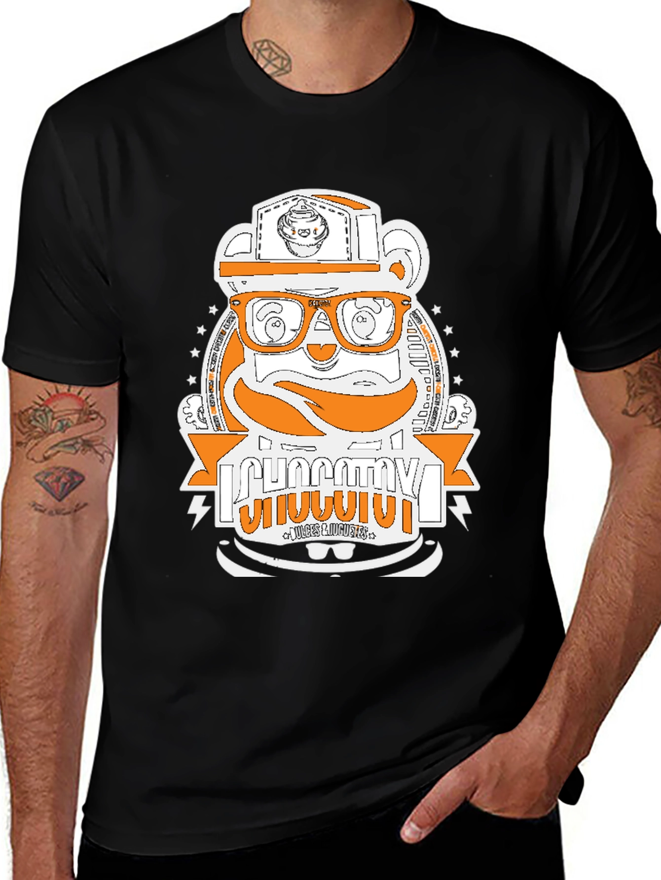 Hipster Bear Graphic T-Shirt - Unique Design