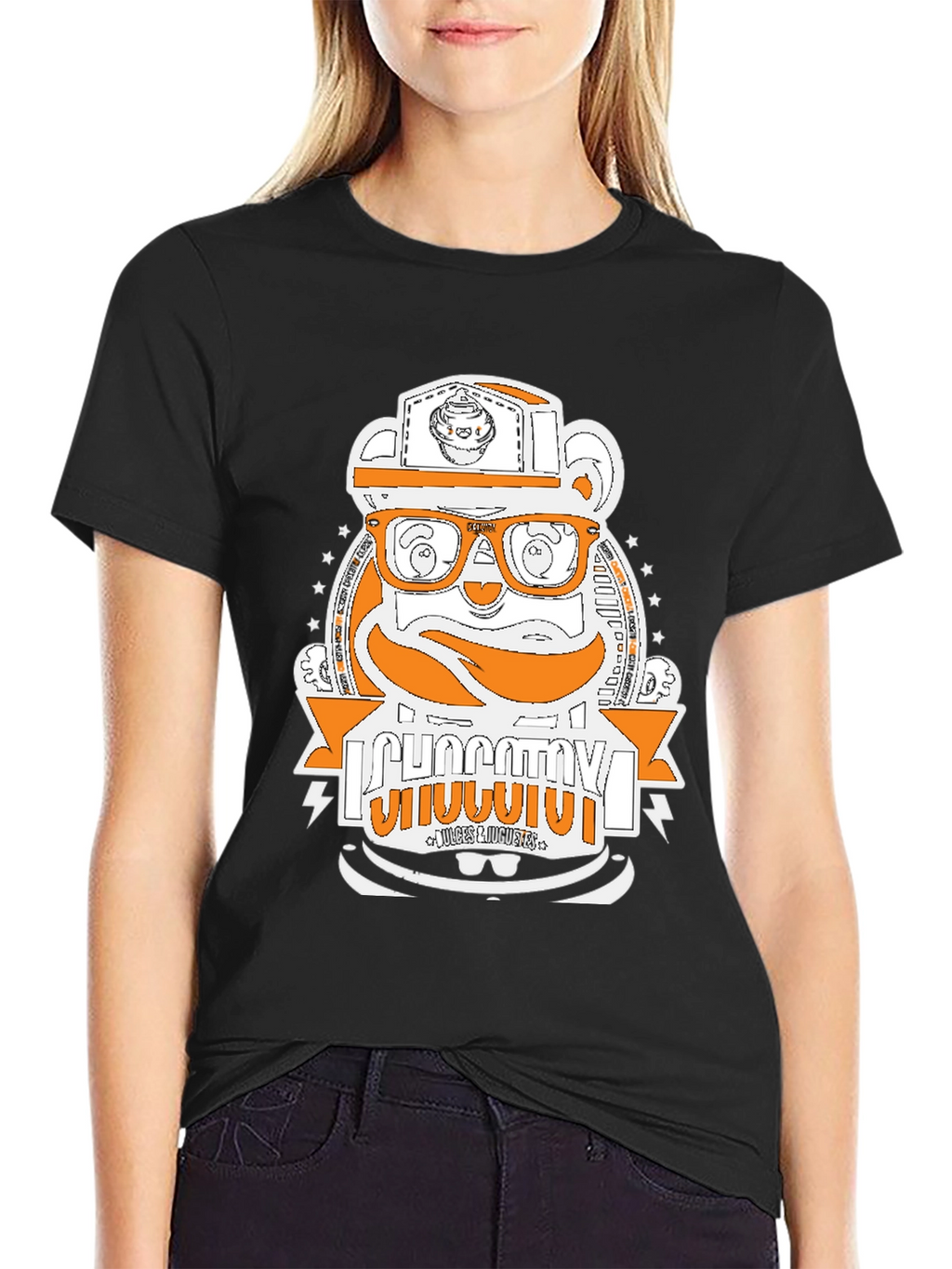 Hipster Bear Graphic T-Shirt - Unique Design