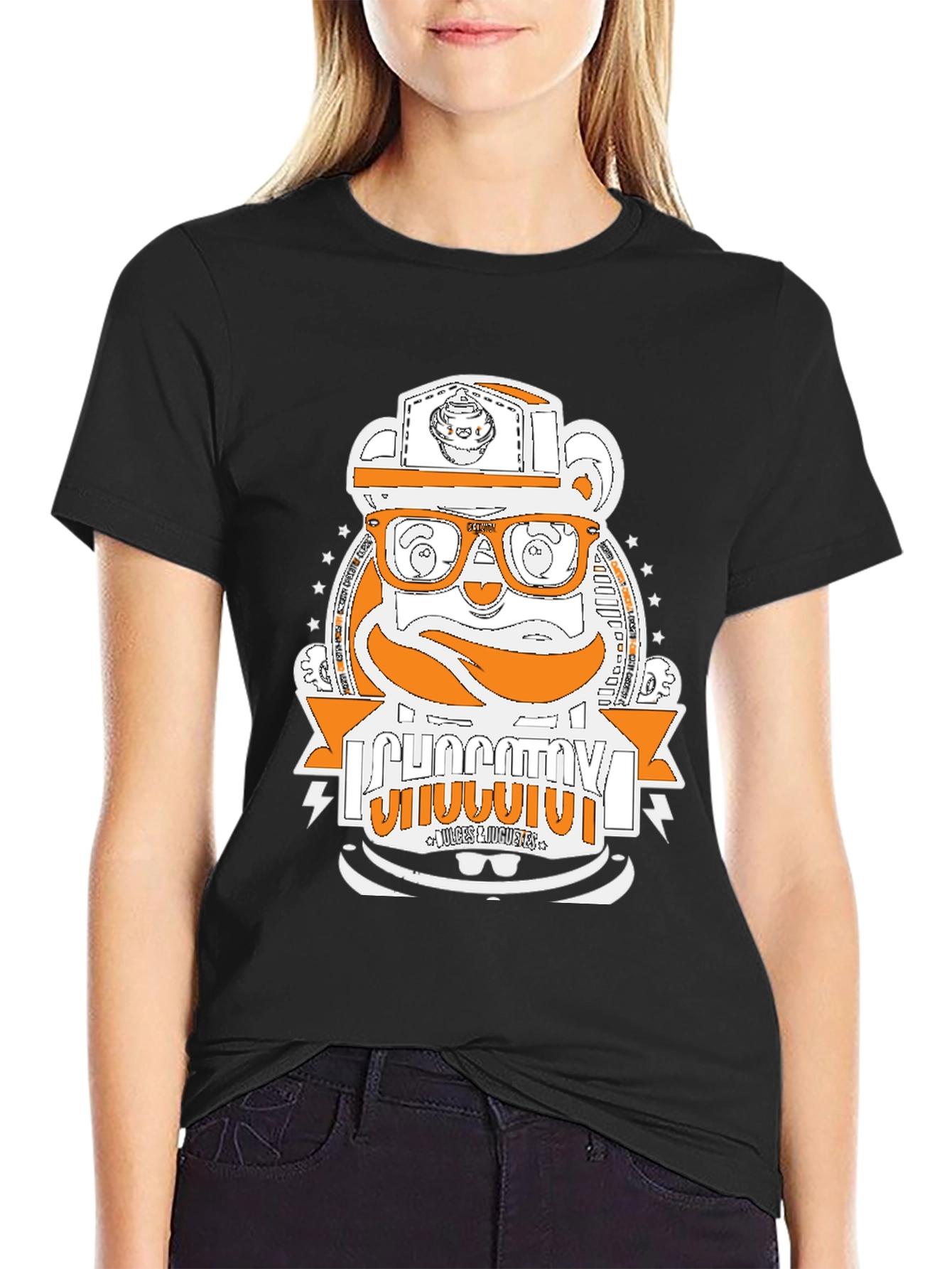 Hipster Bear Graphic T-Shirt - Unique Design