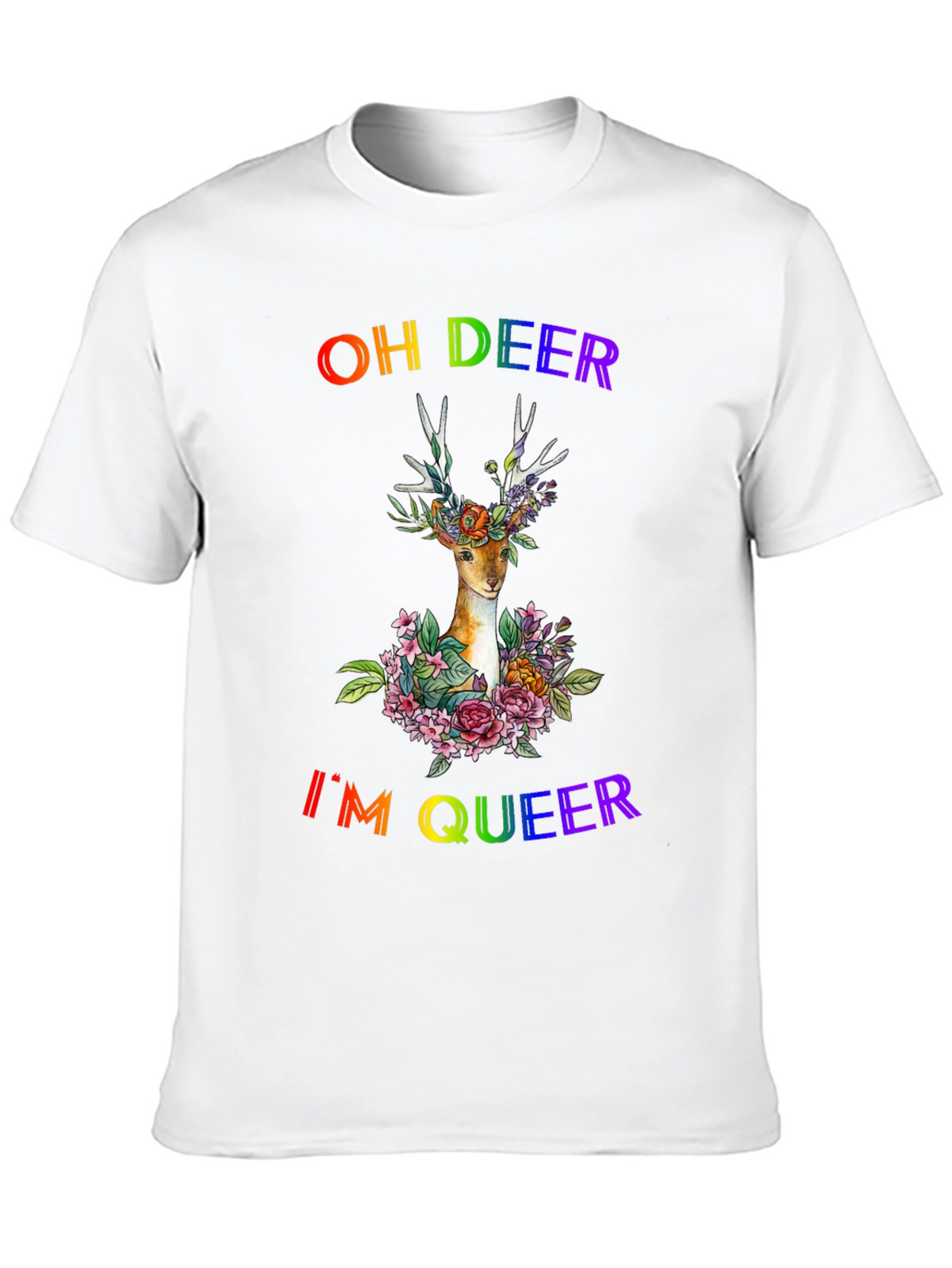 Oh Deer Im Queer Pride T-Shirt