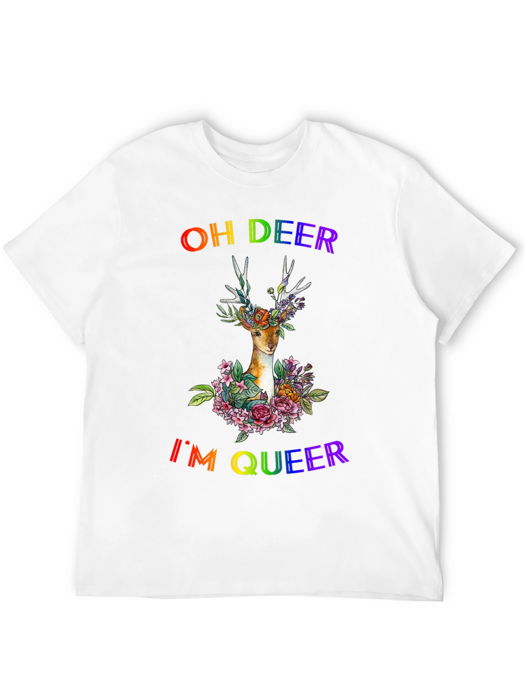 Oh Deer Im Queer Pride T-Shirt