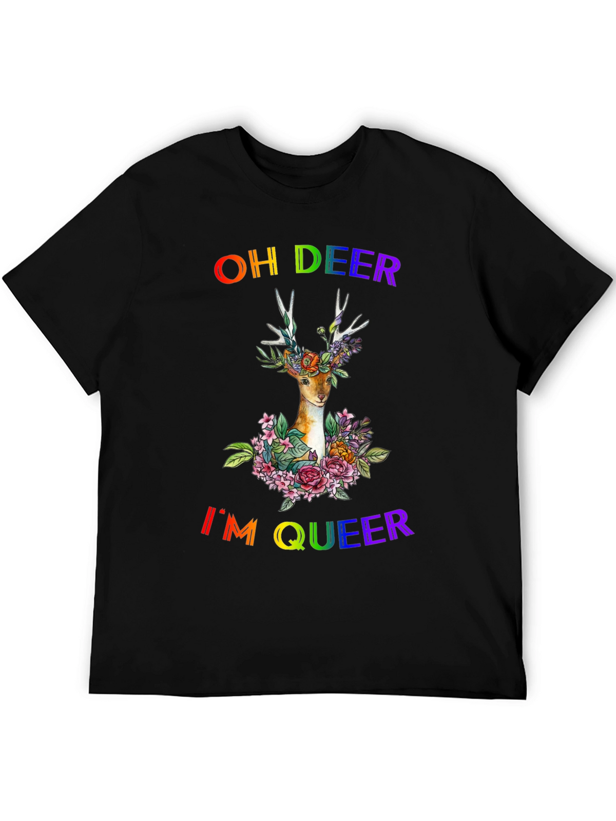 Oh Deer Im Queer Pride T-Shirt