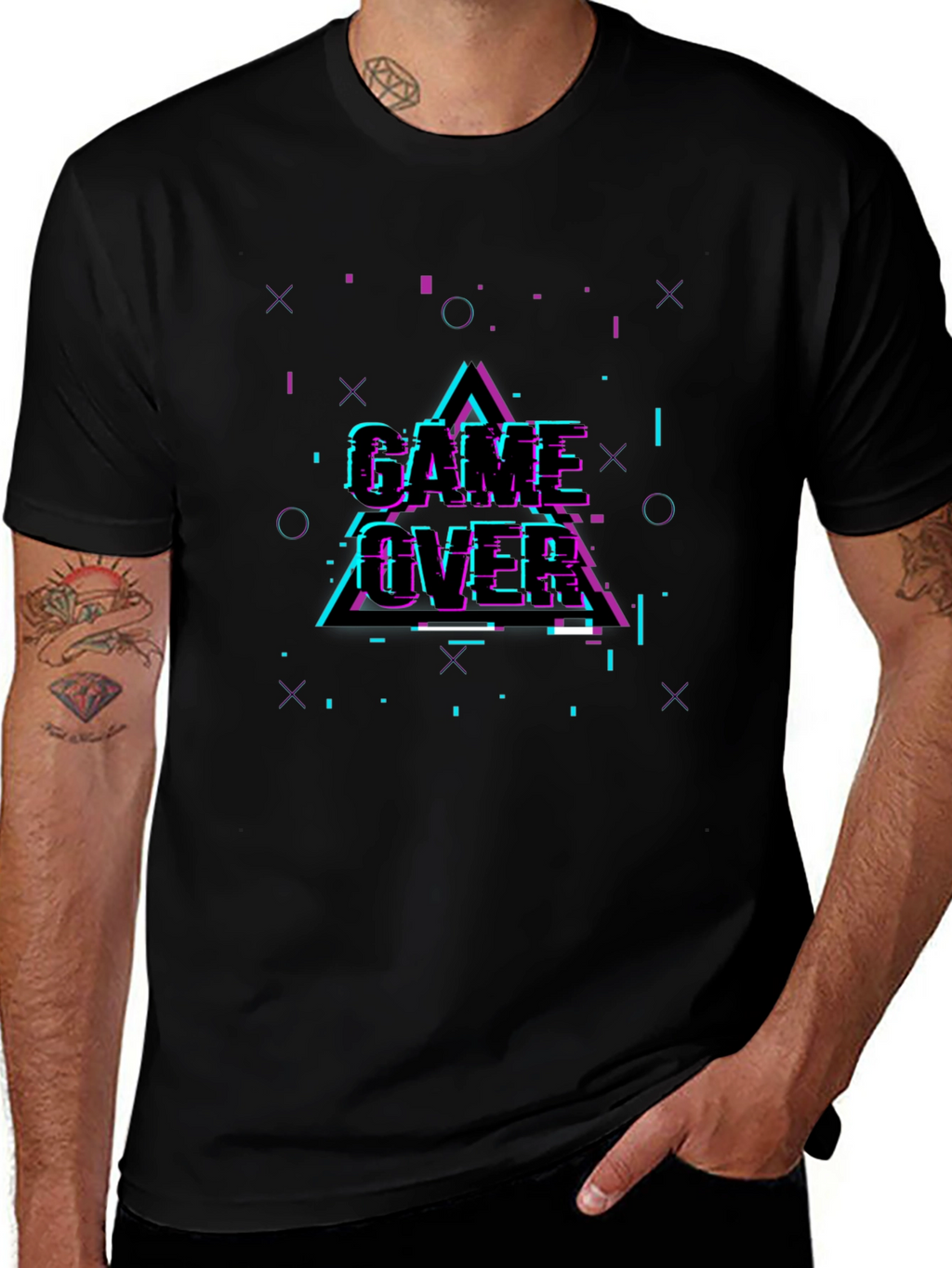 Game Over Glitch Graphic T-Shirt