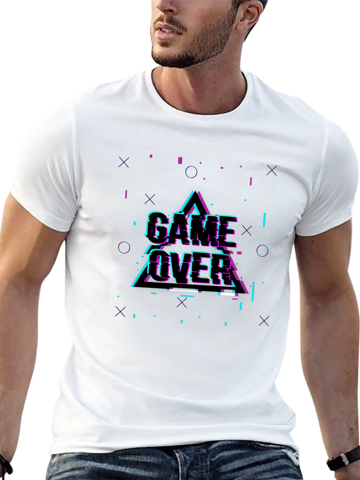 Game Over Glitch Graphic T-Shirt