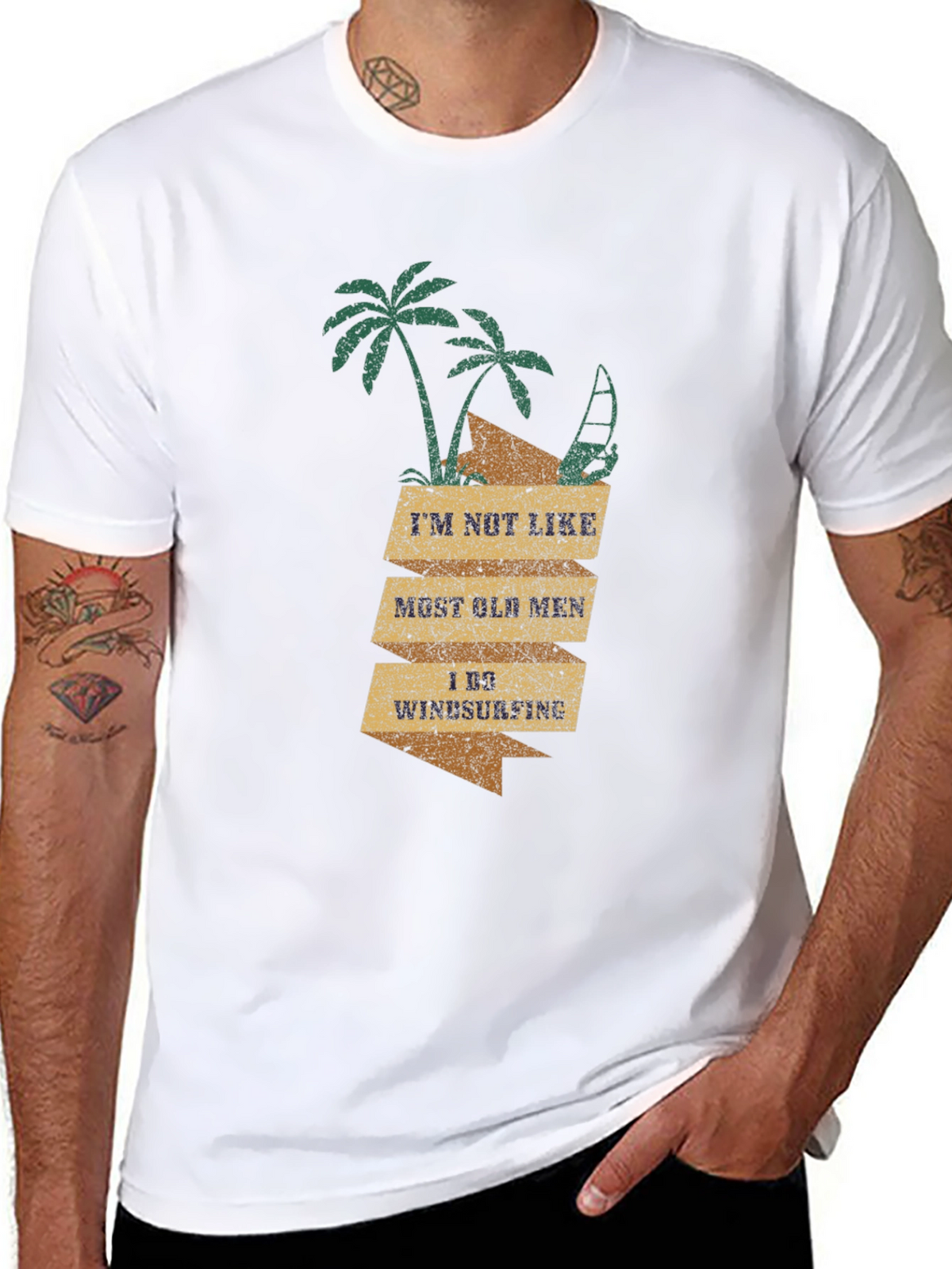 Windsurfing Old Men T-Shirt