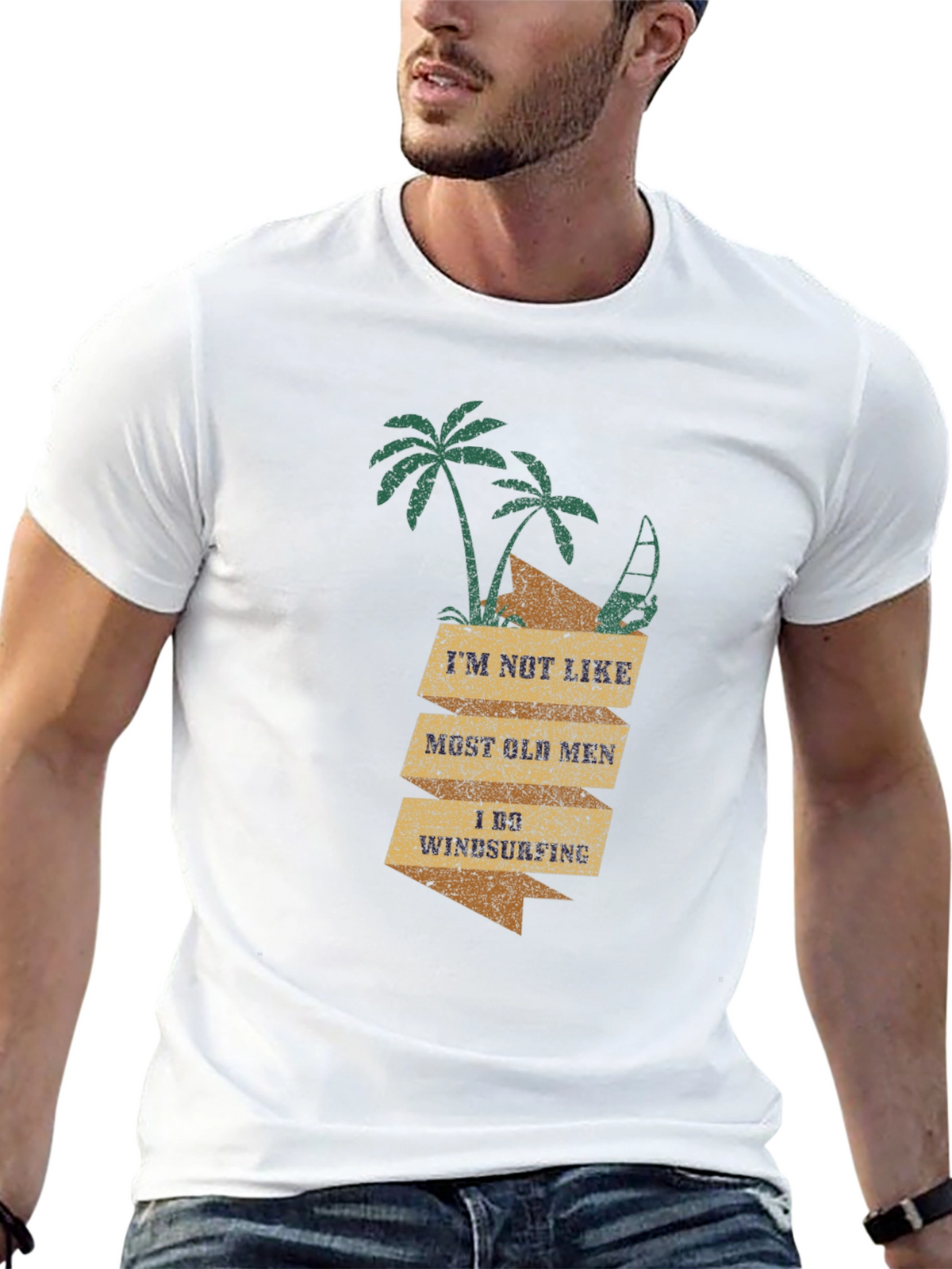 Windsurfing Old Men T-Shirt