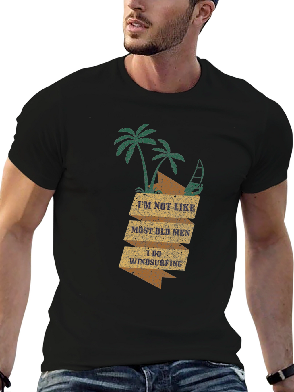 Windsurfing Old Men T-Shirt