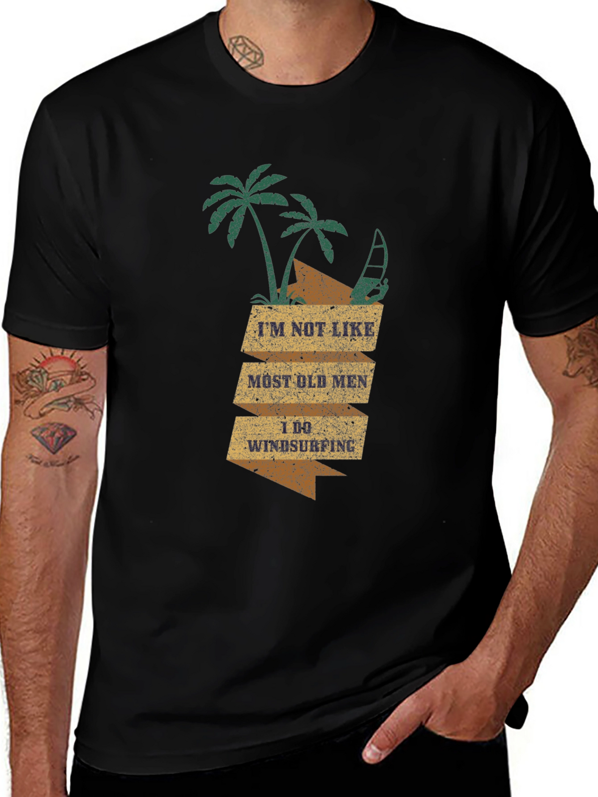 Windsurfing Old Men T-Shirt