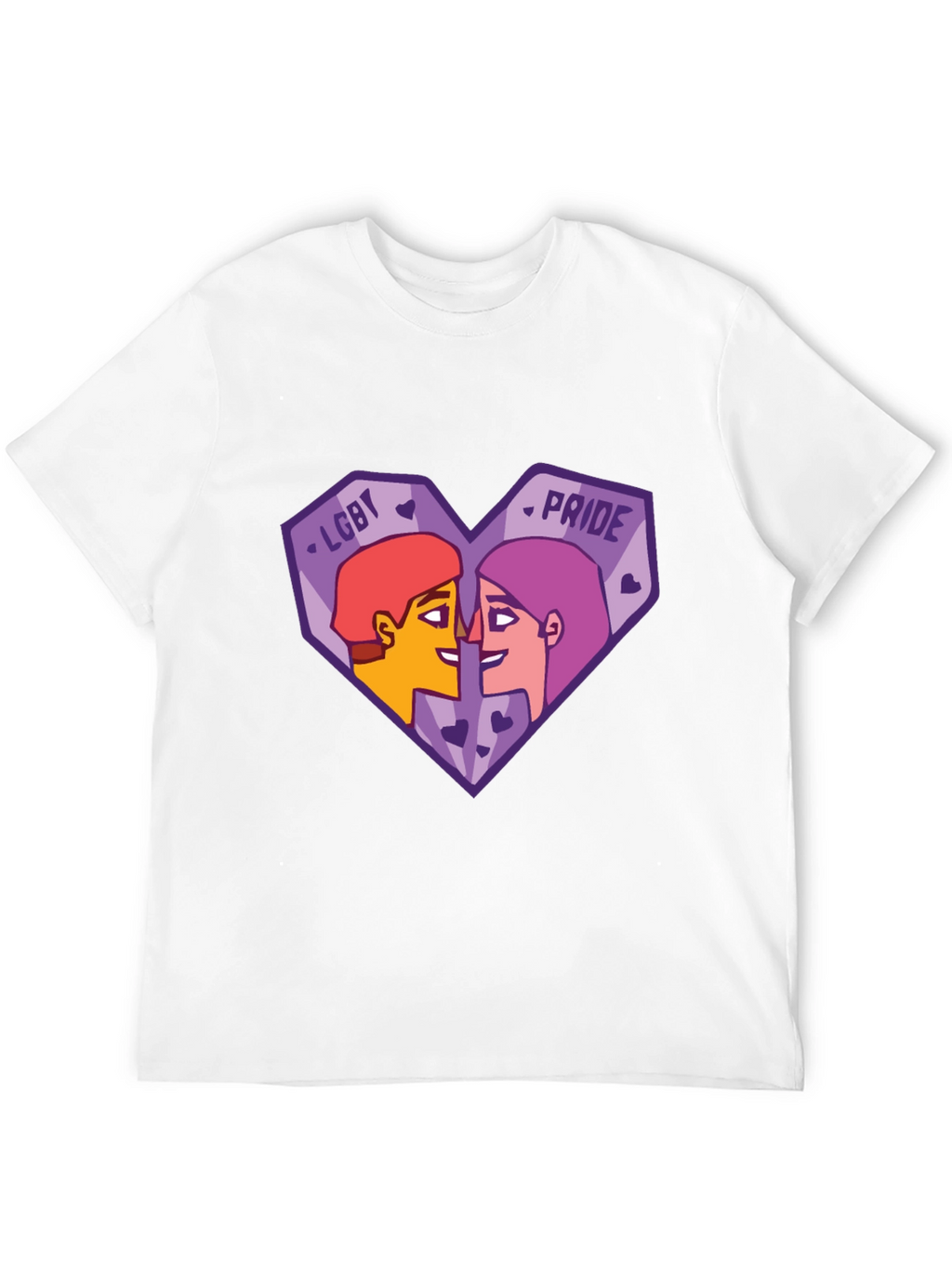 LGBT Pride Heart Graphic Tee - Black