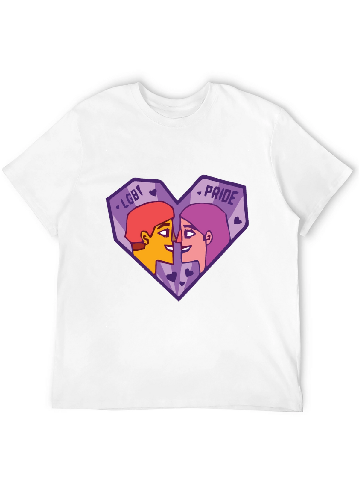 LGBT Pride Heart Graphic Tee - Black