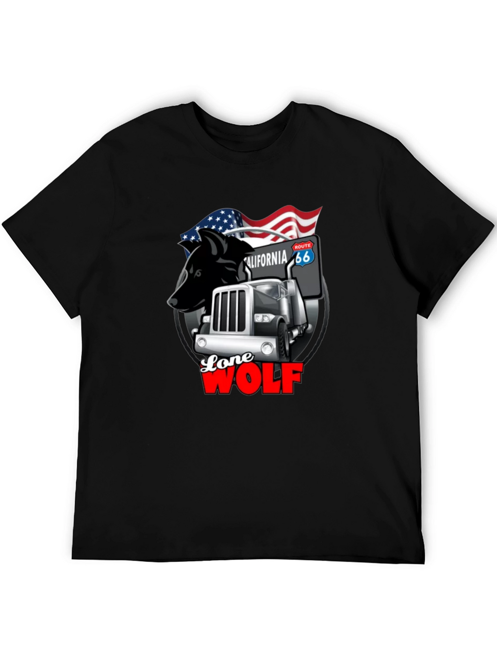 Lone Wolf Trucker Graphic Tee