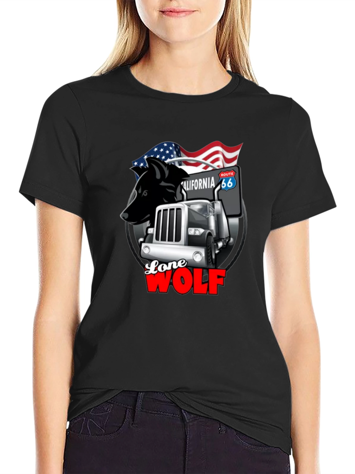 Lone Wolf Trucker Graphic Tee