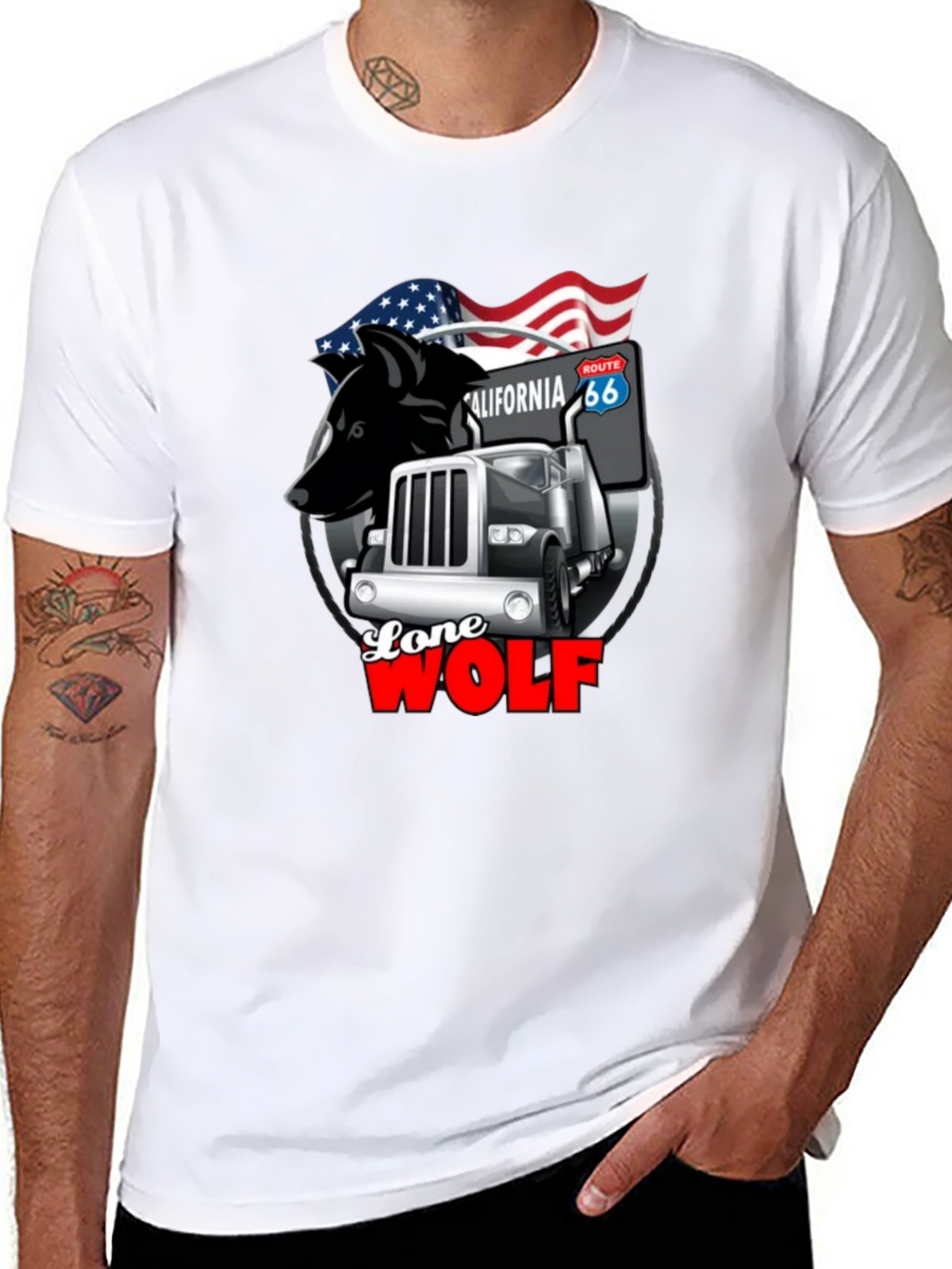 Lone Wolf Trucker Graphic Tee