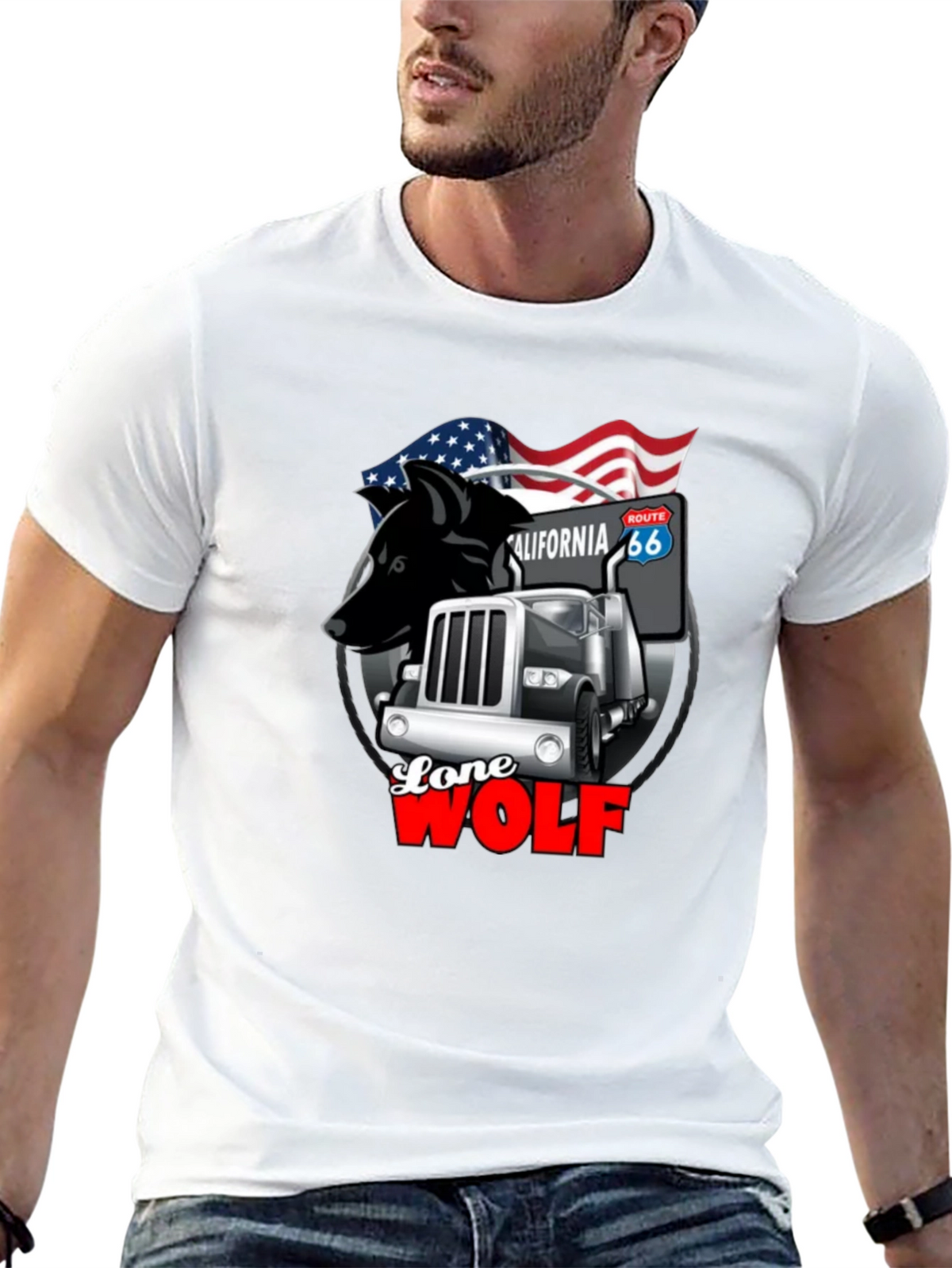 Lone Wolf Trucker Graphic Tee